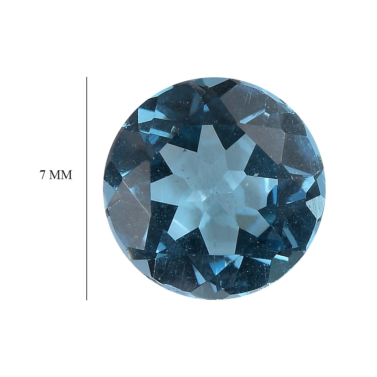 Swiss Blue Topaz (Rnd 7 mm) 1.20 ctw