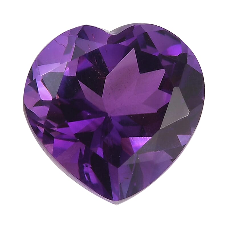 AAA Rose De France Amethyst (Hrt 10 mm) 2.94 ctw Loose gemstone