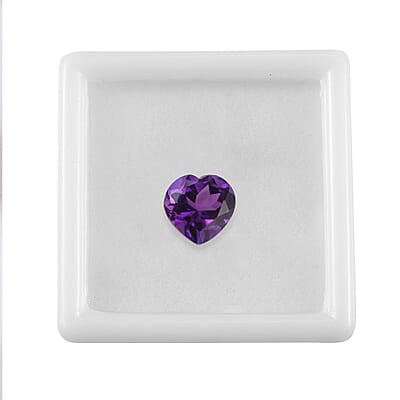 AAA Rose De France Amethyst (Hrt 10 mm) 2.94 ctw Loose gemstone