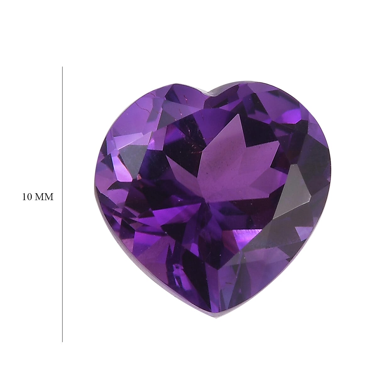 AAA Rose De France Amethyst (Hrt 10 mm) 2.94 ctw Loose gemstone