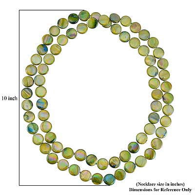 Green Shell 14-16mm Endless Necklace (46 Inches) 424.00 ctw
