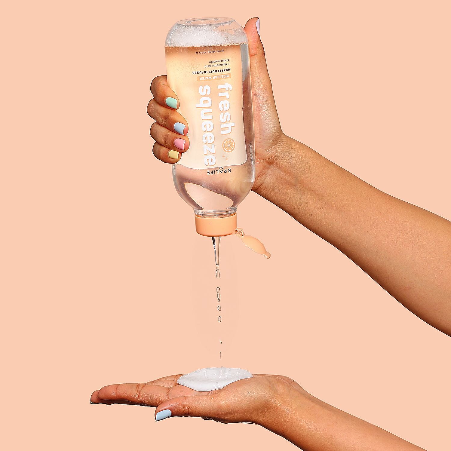 SpaLife 2 Pack Micellar Water with Hyaluronic Acid (Peachy Clean & Fresh Squeeze) 2x13.5oz