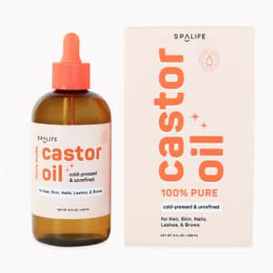 SpaLife Castor Oil 100% Pure - For Hair, Skin, Lashes & Brows 8oz (Ships in 8-10 Business Days)