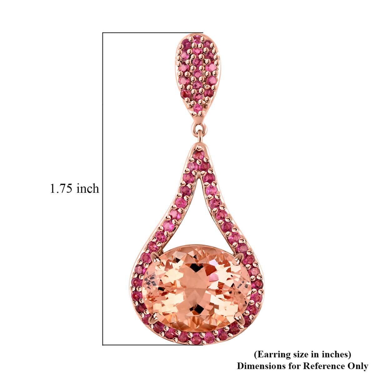 Luxoro 14K Rose Gold AAA Morro Redondo Pink Tourmaline and Multi Gemstone Dangling Earrings 8 Grams 3.85 ctw image number 5