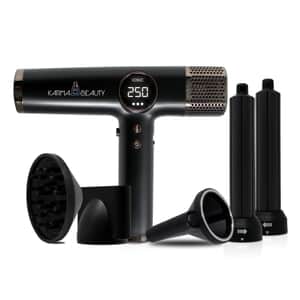 Karma Beauty IQ Professional Digital Blow Dryer with 5x Styling Attachments - Black