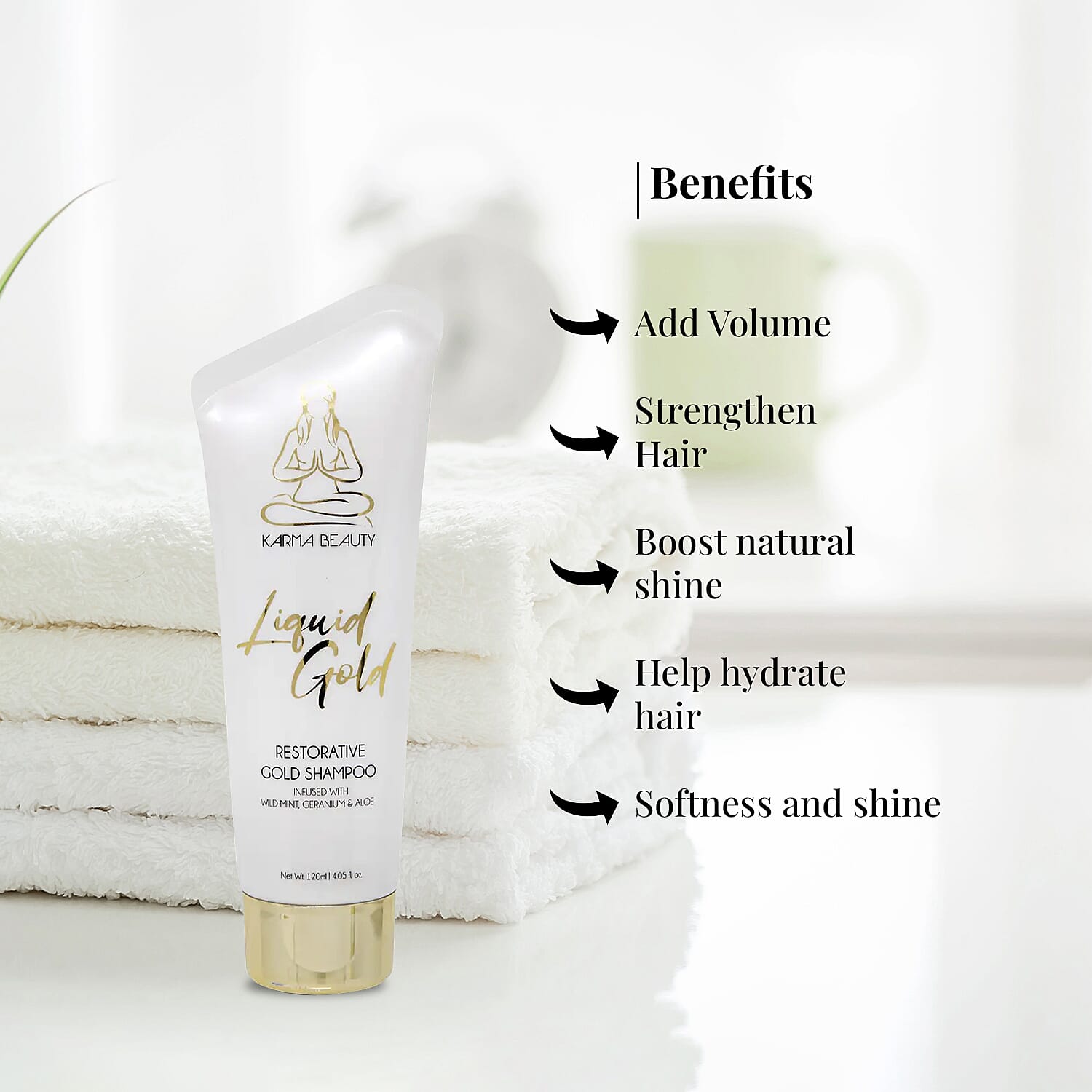 Karma Beauty Liquid Gold Restorative Gold Infused Shampoo
