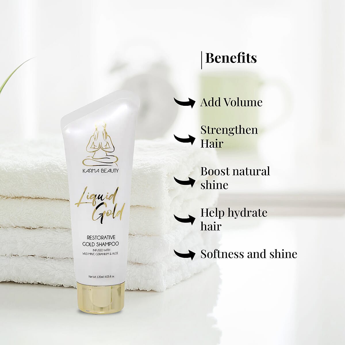 Karma Beauty Liquid Gold Restorative Gold Infused Shampoo image number 2