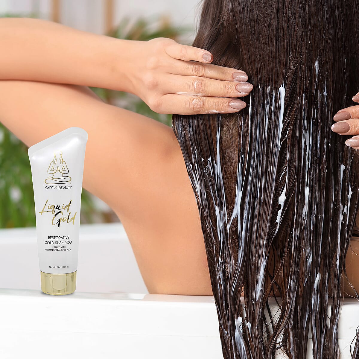 Karma Beauty Liquid Gold Restorative Gold Infused Shampoo image number 3