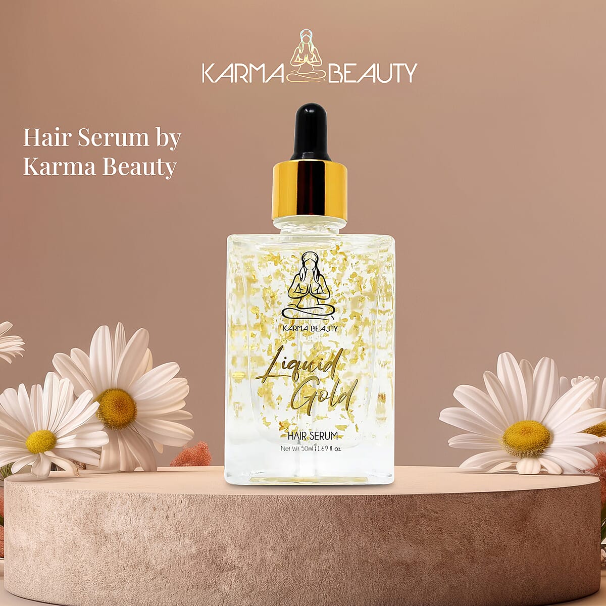 Karma Beauty Liquid Gold Restorative Gold Infused Hair Serum image number 1