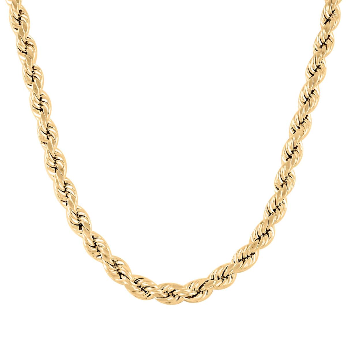 10K Yellow Gold 7mm Rope Necklace 24 Inches 19 Grams image number 0