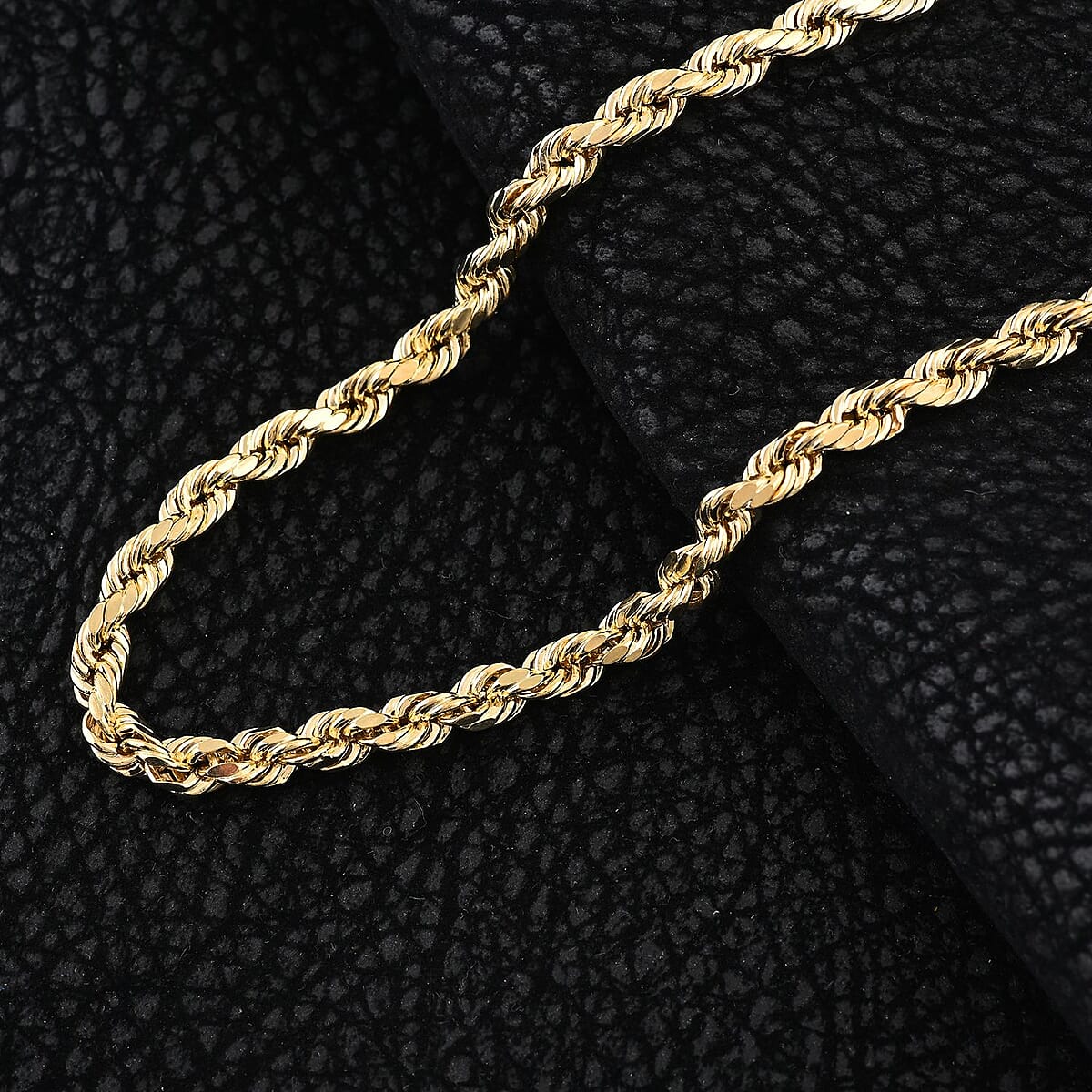 10K Yellow Gold 4mm Rope Necklace 22 Inches 7.30 Grams image number 1