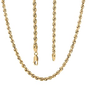 10K Yellow Gold 4mm Rope Necklace 24 Inches 8 Grams