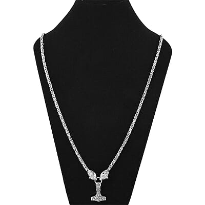Bali Legacy Sterling Silver Wolf Necklace 30 Inches 57.15 Grams
