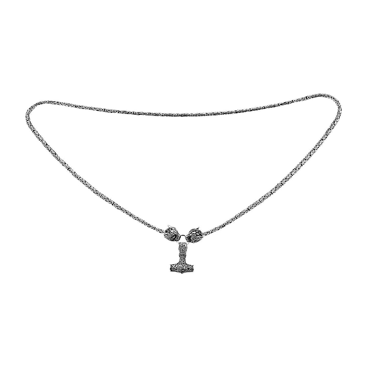 Bali Legacy Sterling Silver Dragon Necklace 30 Inches 59 Grams image number 3