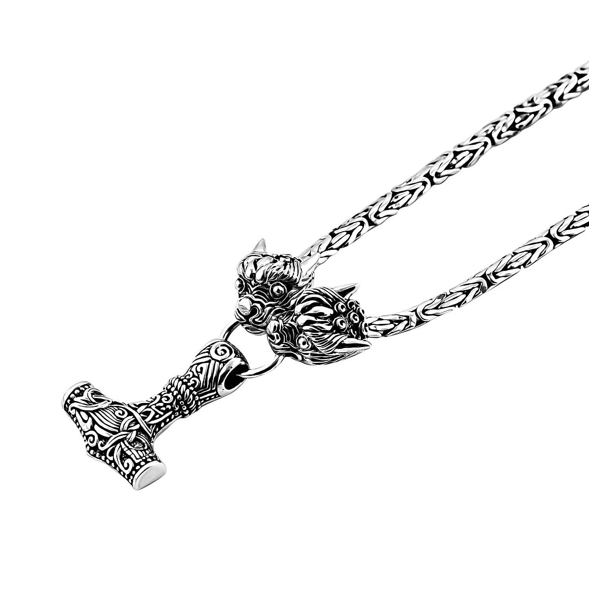 Bali Legacy Sterling Silver Dragon Necklace 30 Inches 59 Grams image number 4