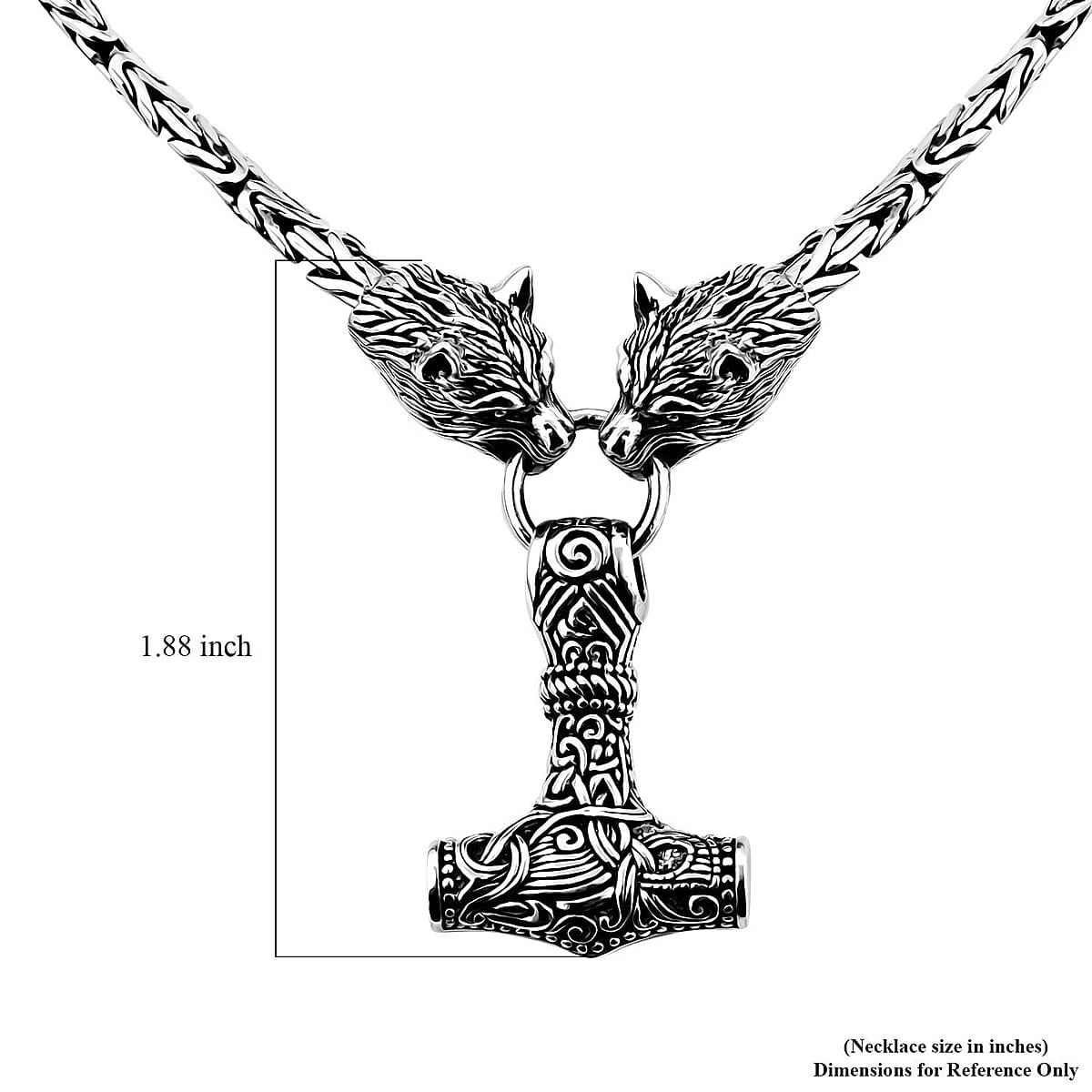 Bali Legacy Sterling Silver Dragon Necklace 30 Inches 59 Grams image number 5