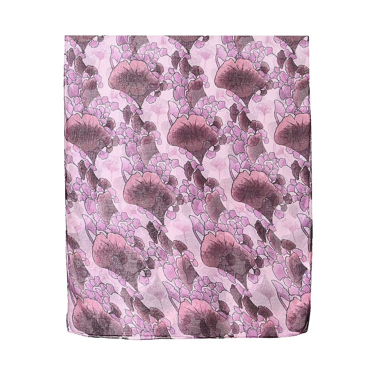 Set of 5 Ginko Leaf Digital Printed Decorative Scarves image number 4