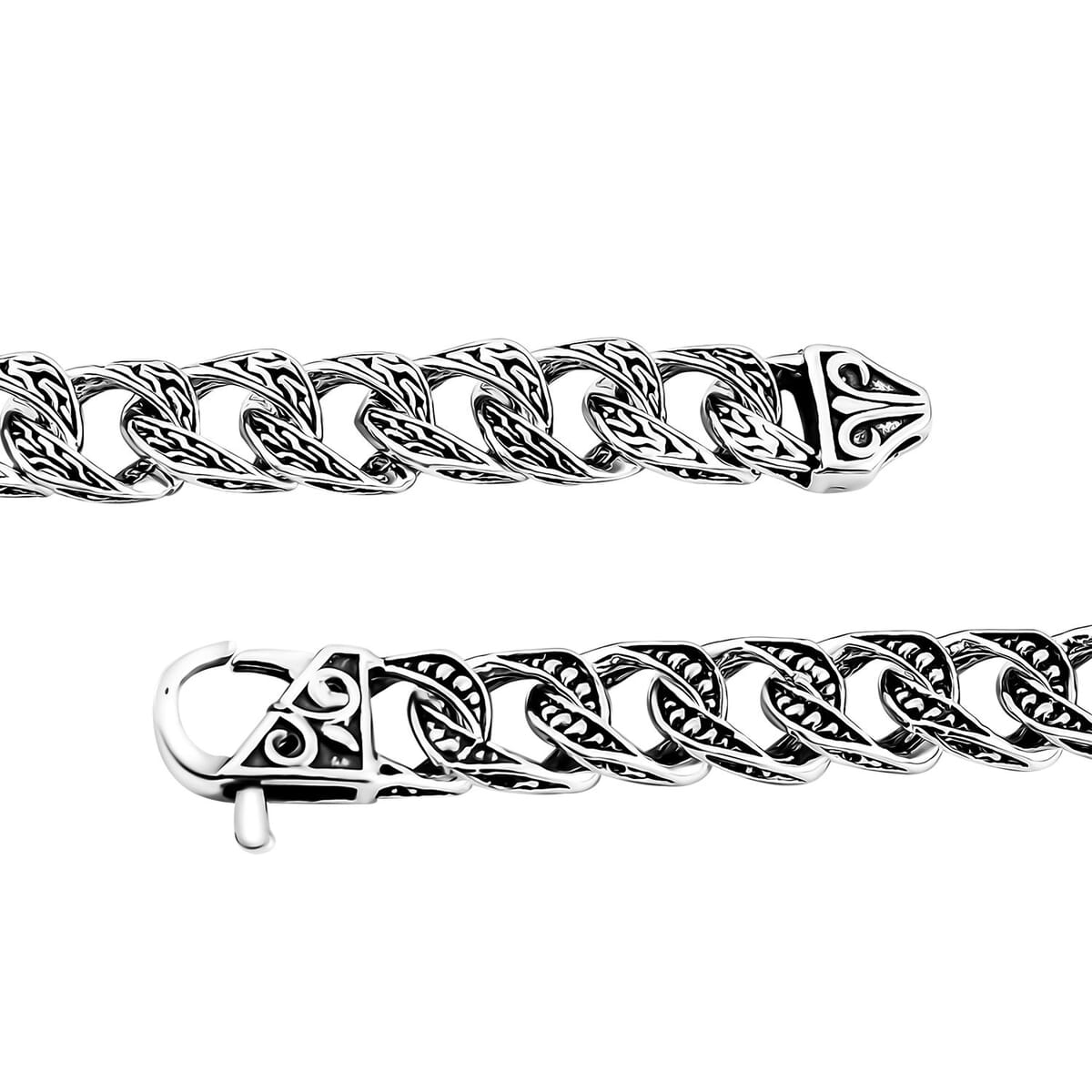 Bali Legacy Dragon Skin with Tulang Naga Necklace in Sterling Silver 47.50 Grams 18 Inches image number 3