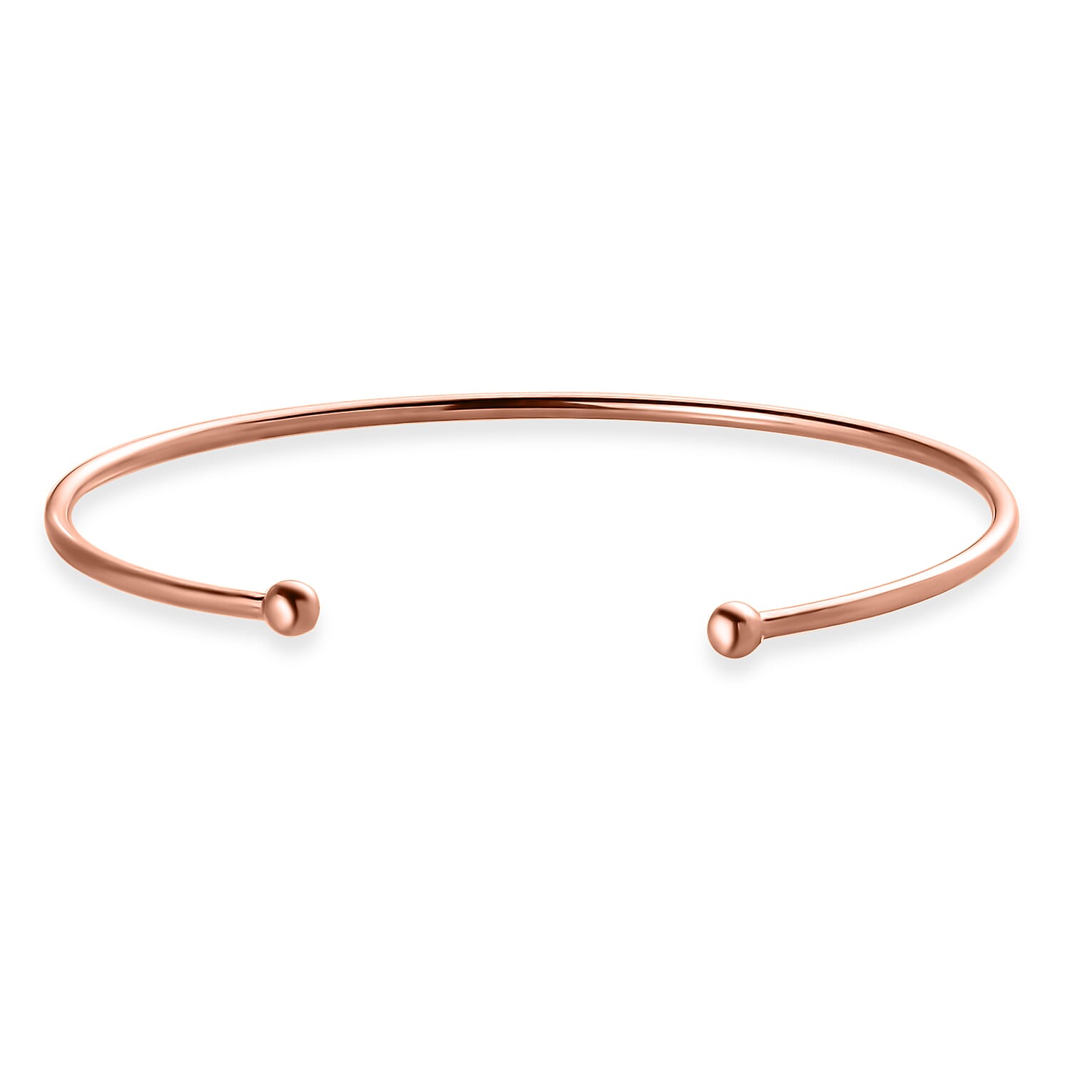18K Vermeil Rsoe Gold Over Sterling Silver Cuff Bracelet (7.25 In) 2.75 Grams