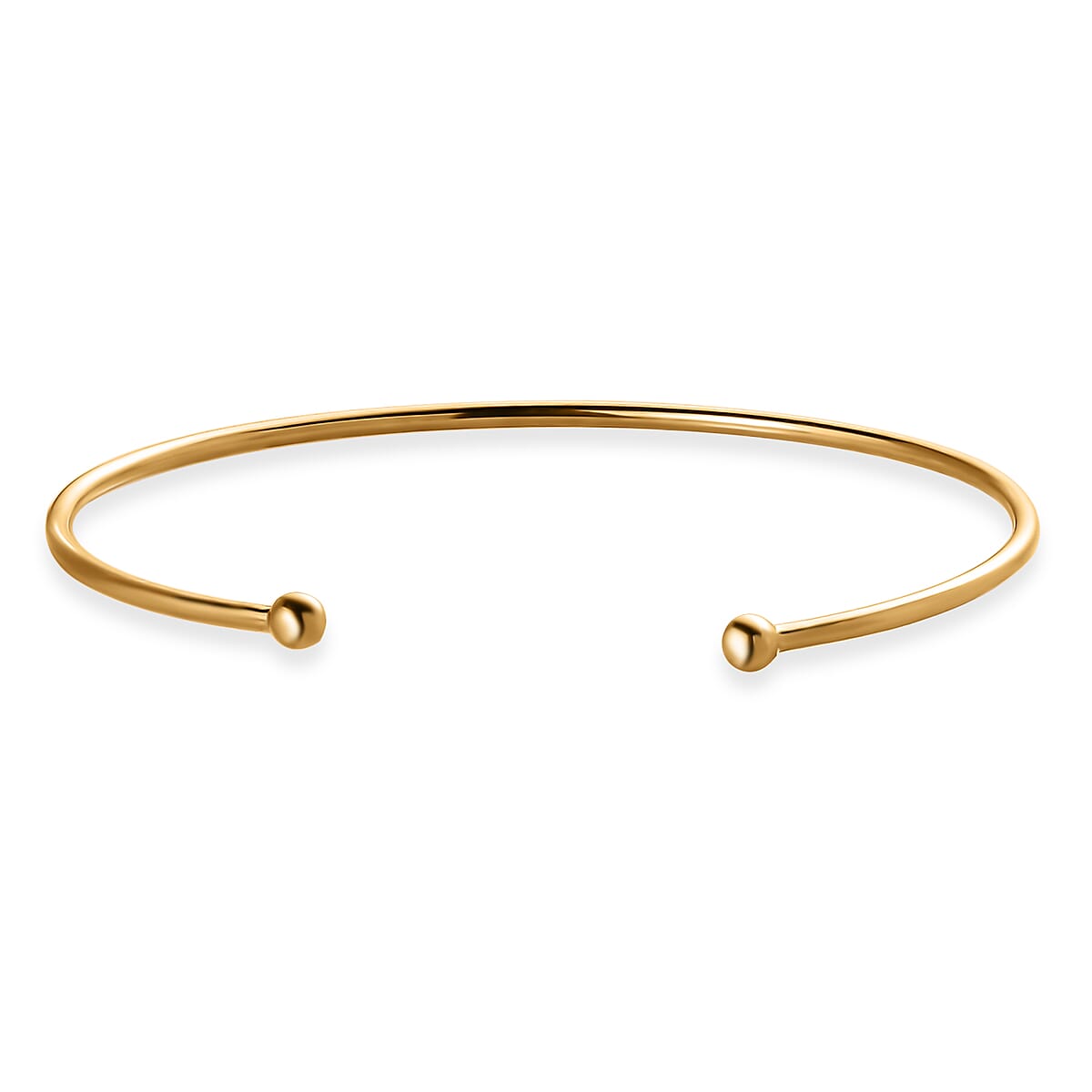 18K Vermeil Yellow Gold Over Sterling Silver Cuff Bracelet (7.25 In) 2.75 Grams image number 4