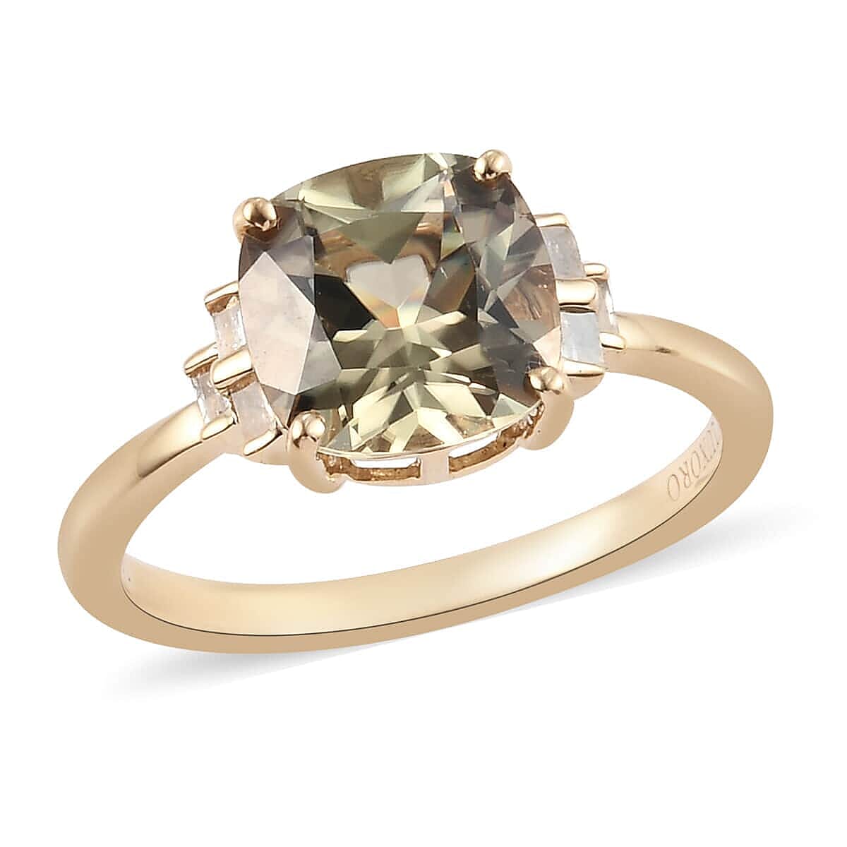 ONE OF A KIND Luxoro 14K Yellow Gold AAA Turkizite and G-H I3 Diamond Ring (Size 10.0) 3.40 ctw