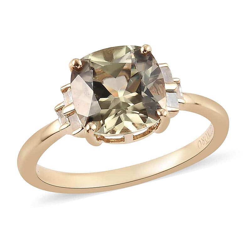 ONE OF A KIND Luxoro 14K Yellow Gold AAA Turkizite and G-H I3 Diamond Ring (Size 10.0) 3.40 ctw