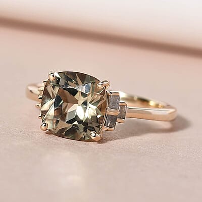 ONE OF A KIND Luxoro 14K Yellow Gold AAA Turkizite and G-H I3 Diamond Ring (Size 6.0) 3.40 ctw