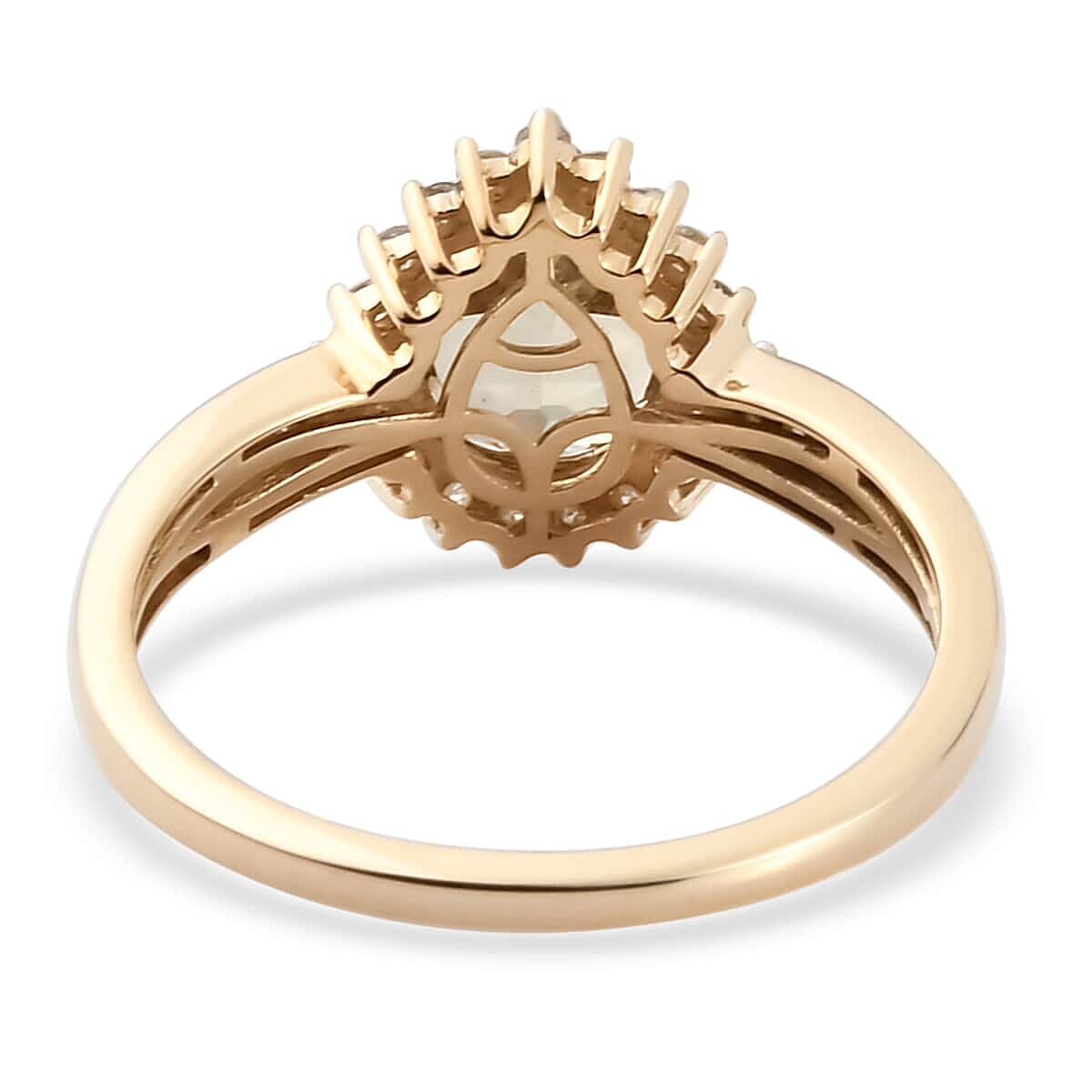 Luxoro 14K Yellow Gold Premium Turkizite and G-H I3 Diamond Ring (Size 7.5) 2.05 ctw image number 4