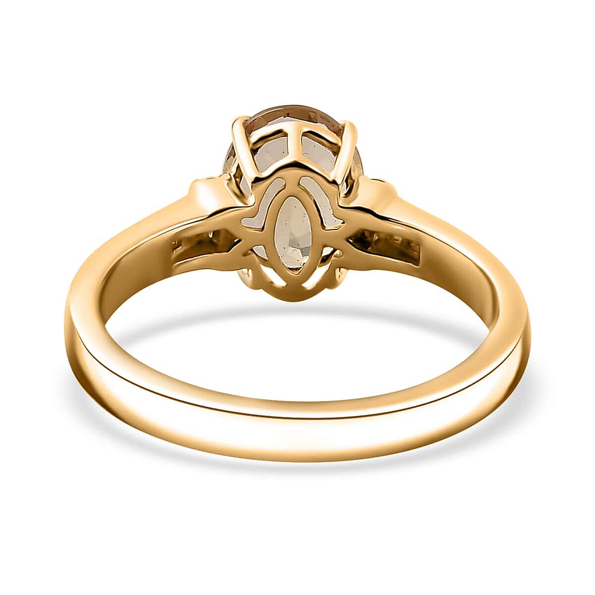 Luxoro AAA Brazilian Heliodor and G-H I2-I3 Diamond 1.75 ctw Ring in 10K Yellow Gold (Size 10.0)