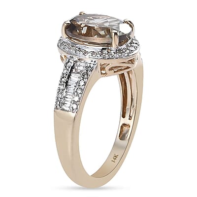 Luxoro 14K Yellow Gold AAA Turkizite and G-H I3 Diamond Ring (Size 10.5) 4.15 Grams 3.50 ctw