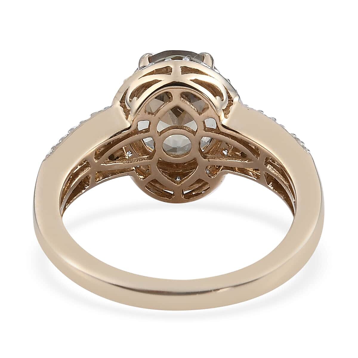 Luxoro 14K Yellow Gold AAA Turkizite and G-H I3 Diamond Ring (Size 10.5) 4.15 Grams 3.50 ctw