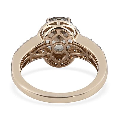 Luxoro 14K Yellow Gold AAA Turkizite and G-H I3 Diamond Ring (Size 10.5) 4.15 Grams 3.50 ctw