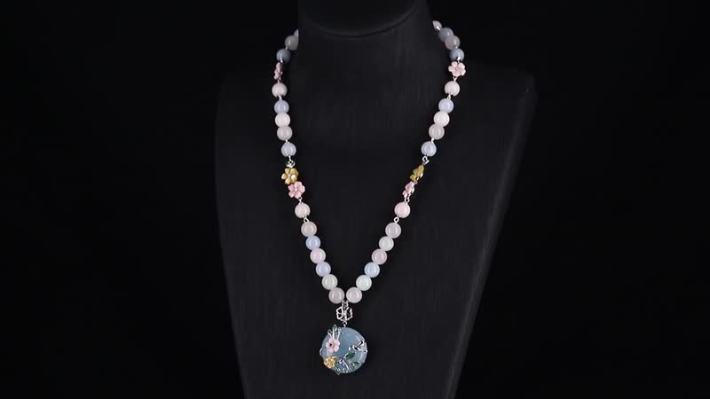 Mangoro Aquamarine and Multi Gemstone 196.90 ctw Floral Beaded Necklace in Rhodium Over Sterling Silver 18-20 Inches