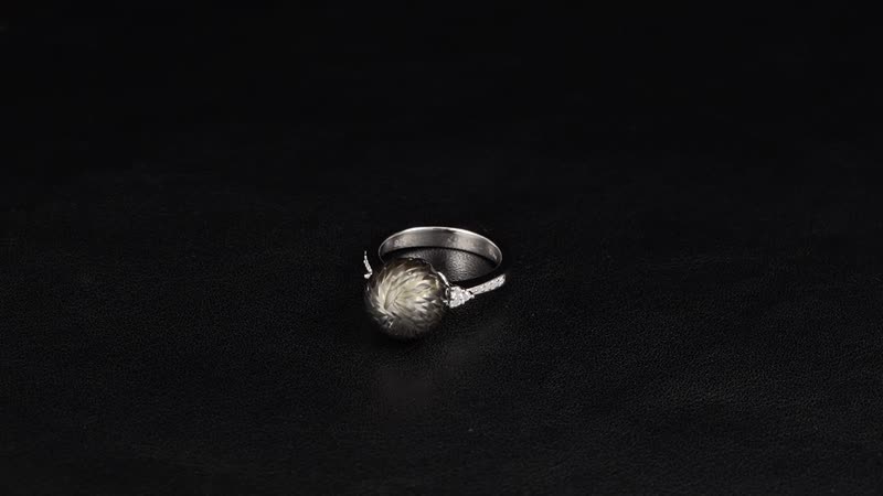 Tahitian Cultured Pearl and Moissanite Lotus Carved Ring in Rhodium Over Sterling Silver (Size 10.0) 0.15 ctw