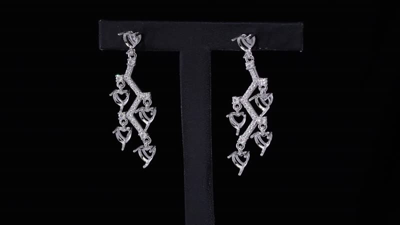 10K White Gold Moissanite Earrings 0.75 ctw