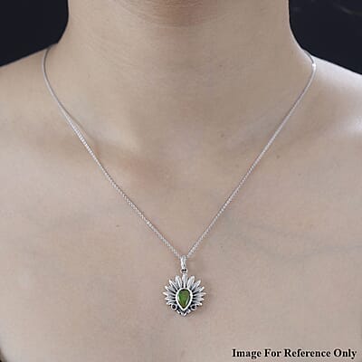 Artisan Crafted Canadian Ammolite and Orissa Rhodolite Garnet Native American Head Pendant in Black Oxidized Sterling Silver 0.15 ctw