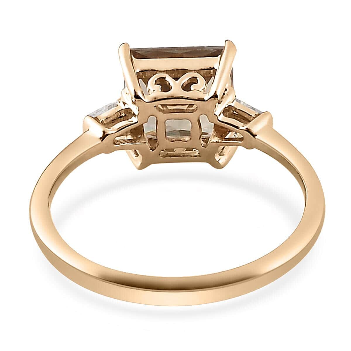 Luxoro 14K Yellow Gold AAA Turkizite and G-H I3 Diamond Ring (Size 5.0) 3.00 ctw image number 4
