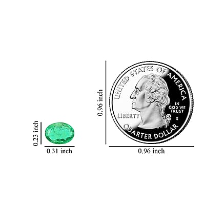 AAA Kagem Zambian Emerald (Ovl 8x6 mm) 1.20 ctw