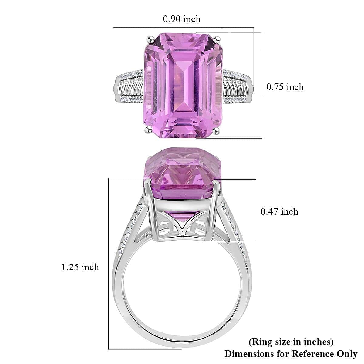 Certified & Appraised Rhapsody AAAA Patroke Kunzite and E-F VS Diamond 16.10 ctw Ring in 950 Platinum (Size 5.5) 9.85 Grams