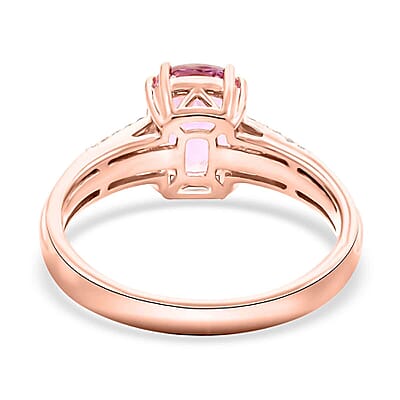 Certified & Appraised Luxoro AAA Martha Rocha Kunzite and Thai Pink Spinel and G-H I2 Diamond 3.10 ctw Ring in 10K Rose Gold (Size 11.0)