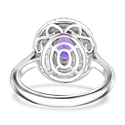 Certified & Appraised Rhapsody 950 Platinum AAAA Madagascar Purple Sapphire and E-F VS Diamond Cocktail Ring (Size 7.0) 7.30 Grams 1.30 ctw