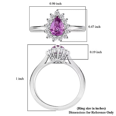Certified & Appraised Rhapsody 950 Platinum AAAA Madagascar Purple Sapphire and E-F VS Diamond Ring (Size 10.0) 5.40 Grams 1.00 ctw