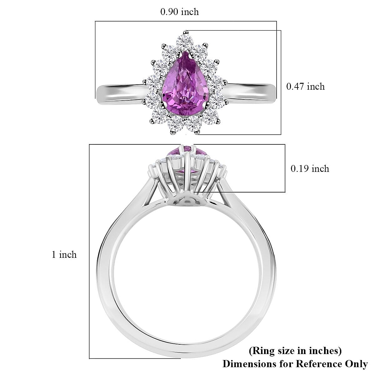 Certified & Appraised Rhapsody 950 Platinum AAAA Madagascar Purple Sapphire and E-F VS Diamond Ring (Size 7.5) 5.40 Grams 1.00 ctw image number 5