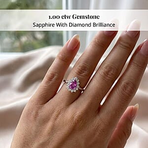 Certified & Appraised Rhapsody 950 Platinum AAAA Madagascar Purple Sapphire and E-F VS Diamond Ring (Size 8.0) 5.40 Grams 1.00 ctw