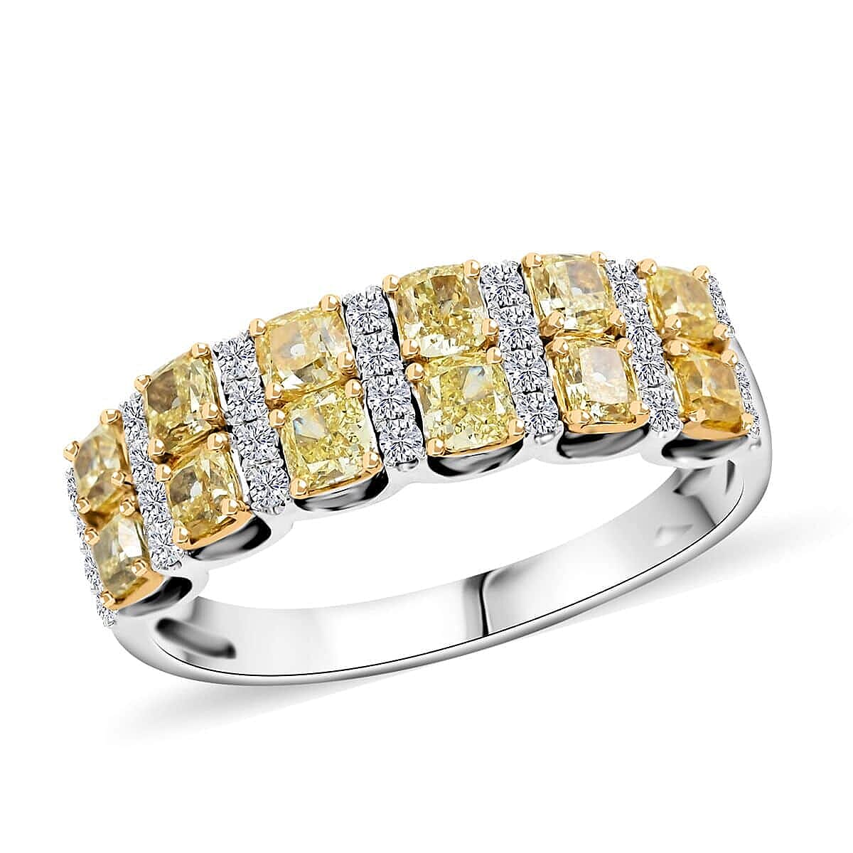 Modani I2-I3 Natural Yellow and White Diamond 1.25 ctw Ring in 14K Yellow & White Gold (Size 10.0)