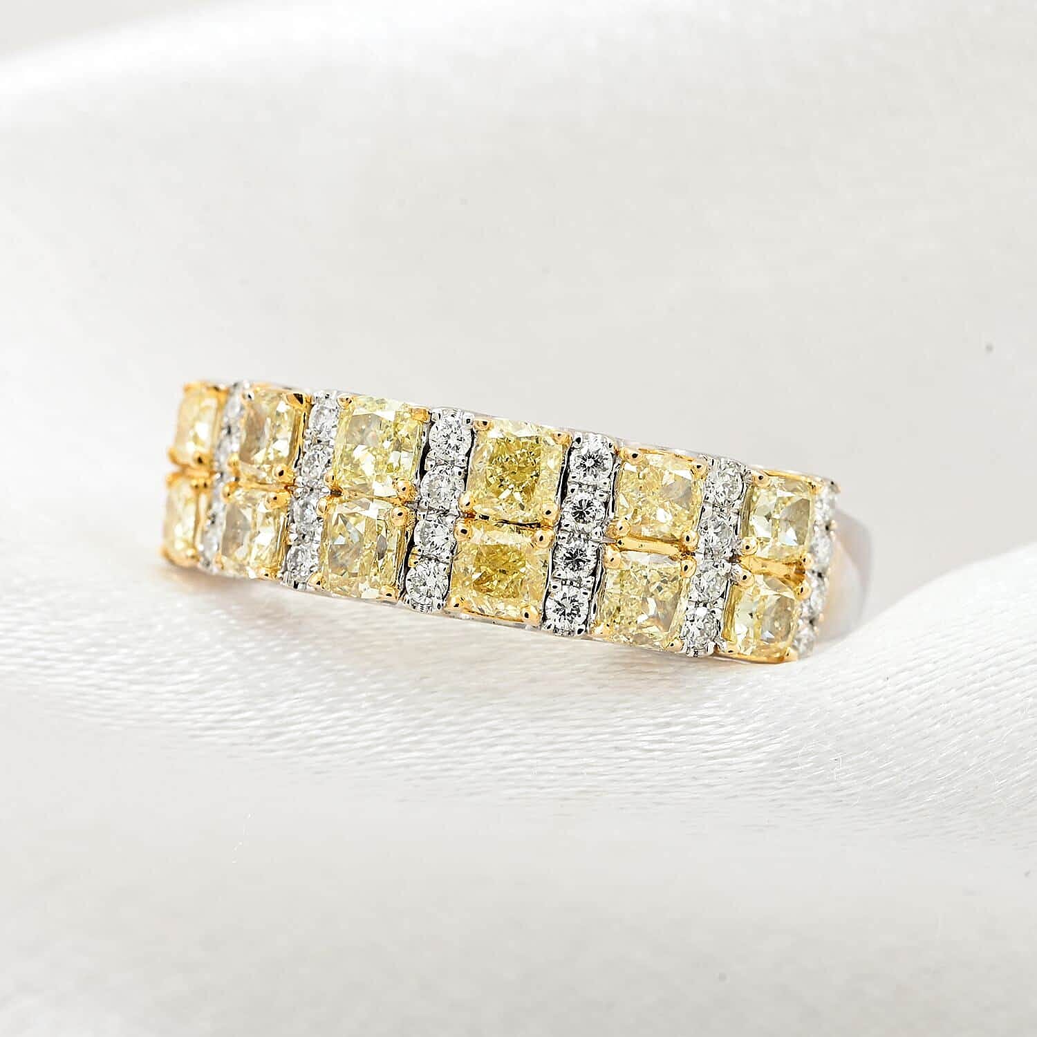Modani I2-I3 Natural Yellow and White Diamond 1.25 ctw Ring in 14K Yellow & White Gold (Size 10.0)