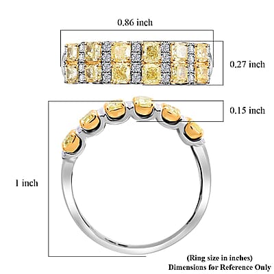 Modani I2-I3 Natural Yellow and White Diamond 1.25 ctw Ring in 14K Yellow & White Gold (Size 10.0)