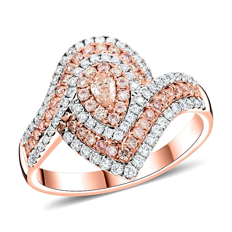 Modani I2-I3 Natural Pink Diamond 1.25 ctw Ring in 14K Rose Gold (Size 10.0)