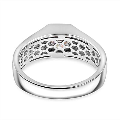 Moissanite 1.00 ctw Ring in Rhodium Over Sterling Silver (Size 5.5)