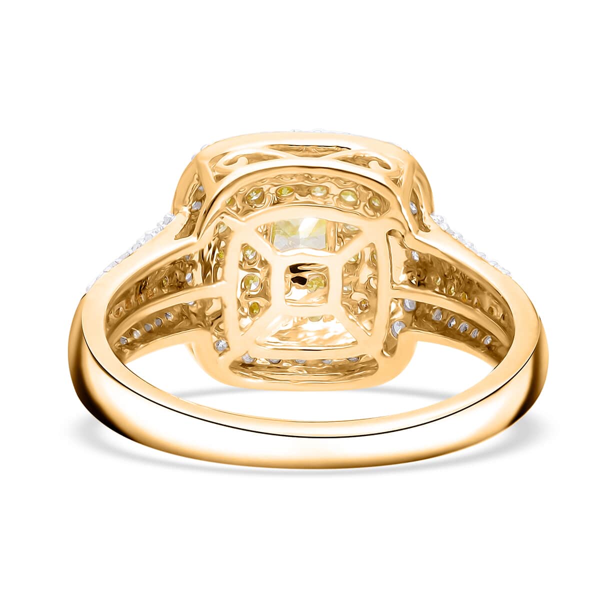 Luxoro 10K Yellow Gold Natural Yellow and Diamond (I1-I2) Ring (Size 6.0) 1.00 ctw image number 3